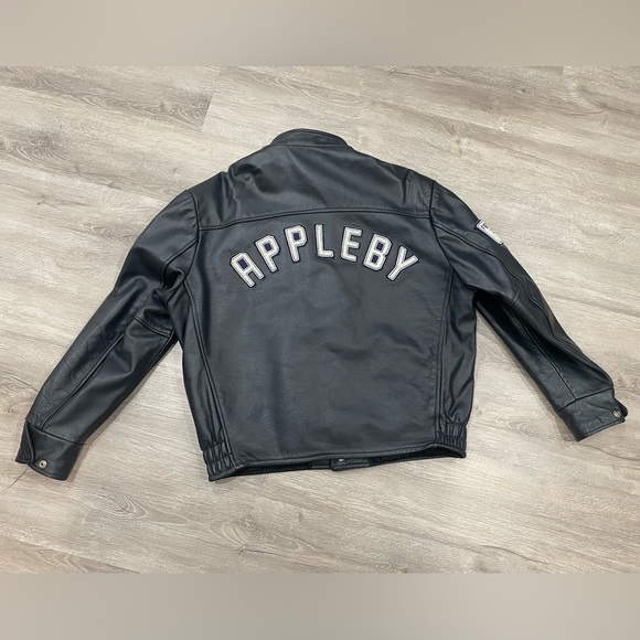 🌿 SOLD 🌿 Vintage 100% Genuine Leather Men’s Vasity/Bomber Jacket size XL - Picture 2 of 9